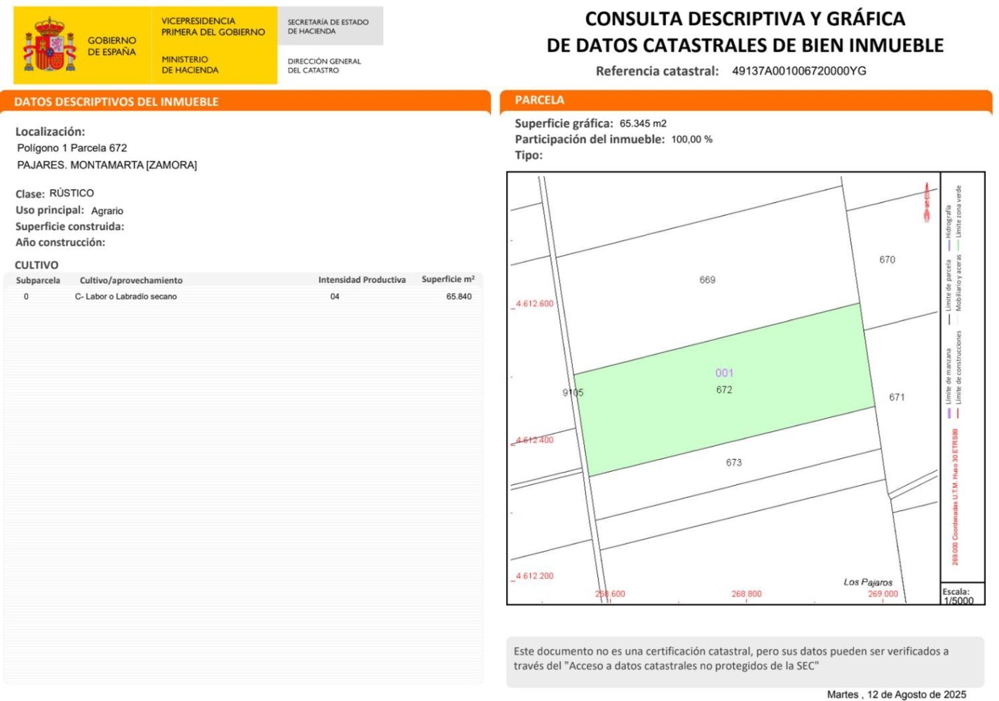  Land in Montamarta, Spain No. 219210