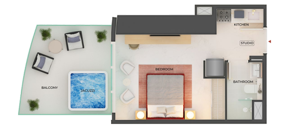 Студия в Даунтаун Дубай (Даунтаун Бурдж Дубай), ОАЭ № 121085 9