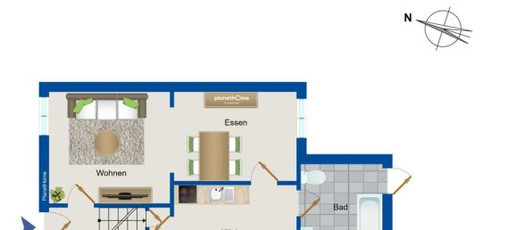 Таунхаус с 2 комнатами в Аурих, Германия № 161920 14