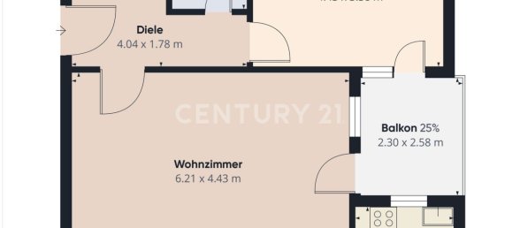 Квартира с 2 комнатами в Саарбрюккен, Германия № 316109 16