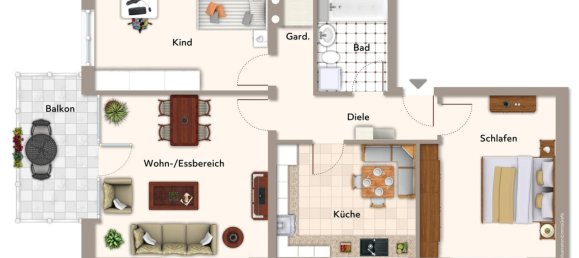 Квартира с 2 спальнями в Вайльхайм-Шонгау, Германия № 201020 6