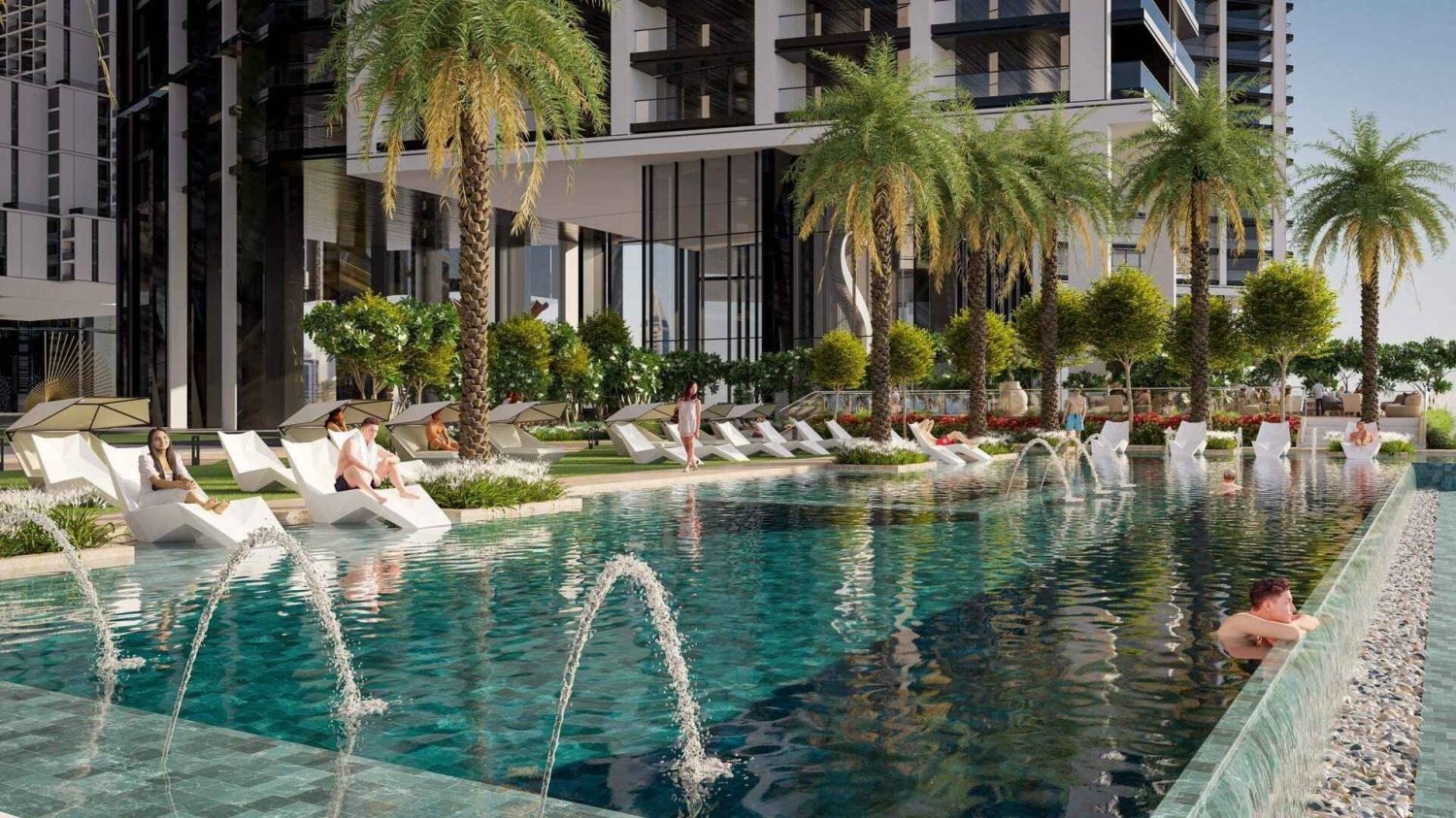 Квартира с 1 спальней в The Tranquil at Sobha Central, Дубай, ОАЭ № 117532