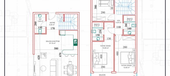 Apartamento de 2+1 en Kargicak, Turkey No. 13639 30