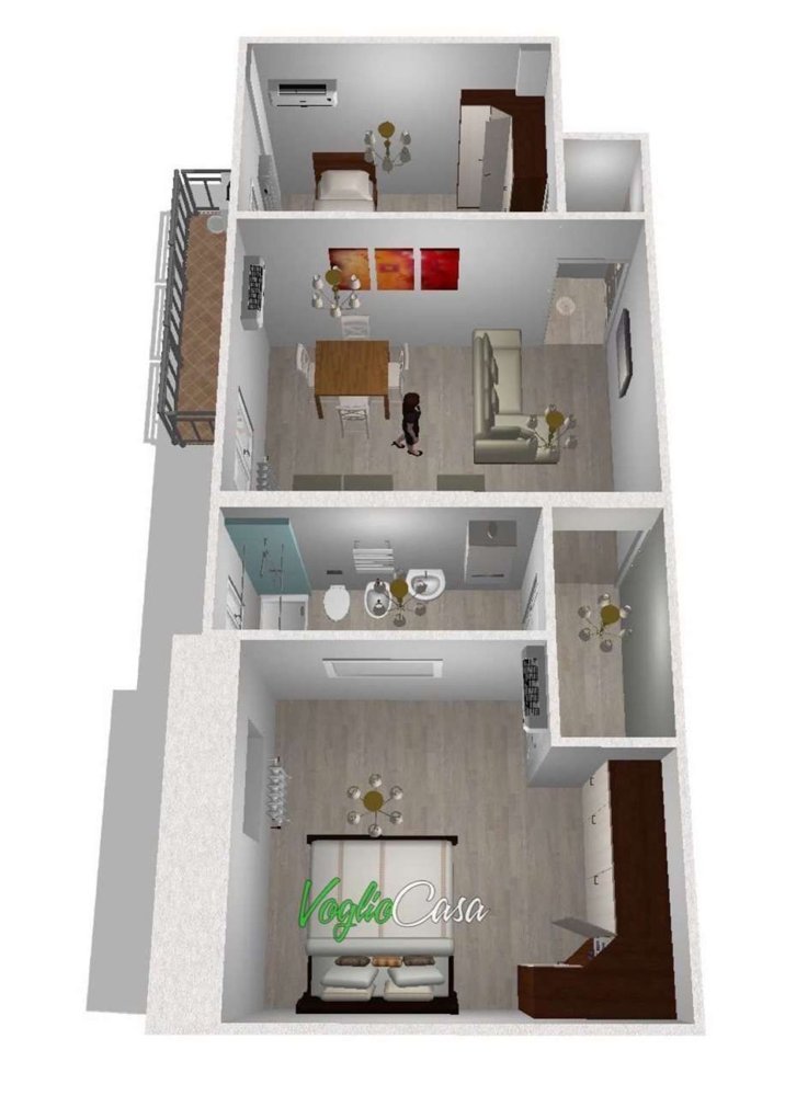 3 rooms Apartment in Florence, Italy No. 181754