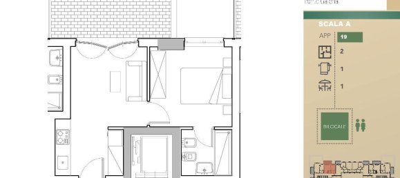 2-Zimmer Wohnung in Rome, Italy, Nr. 19878 4