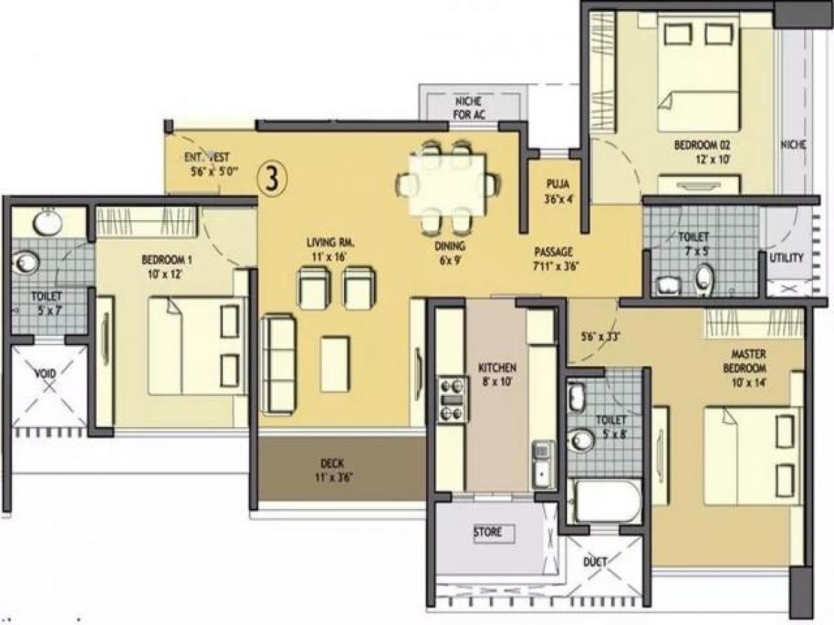 3 bedrooms House in Mumbai, India No. 53314