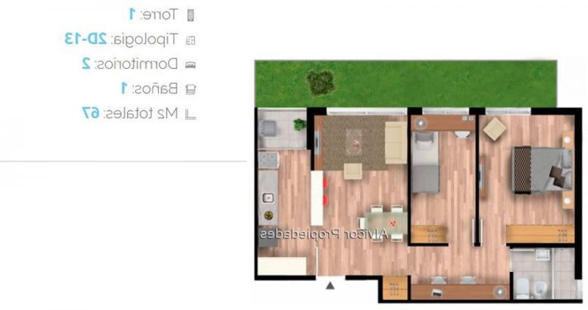 استوديو في Montevideo, Uruguay رقم 11068