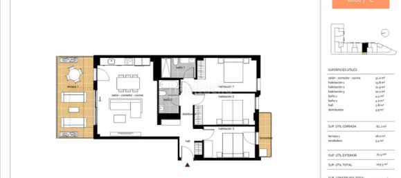 Пентхаус с 3 спальнями в Страна Басков, Испания № 164108 31