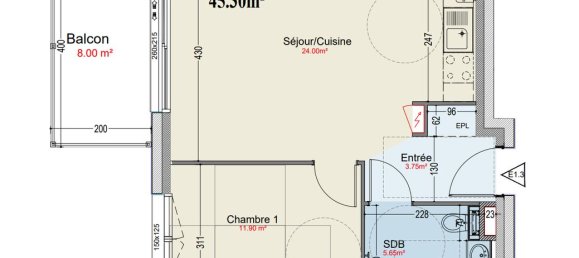 Apartamento de 1 dormitorio en Woippy, France No. 70590 13