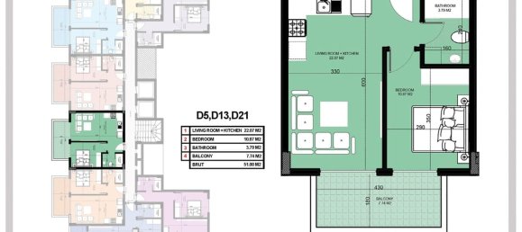 Apartamento de 1+1 en Konakli, Turkey No. 31356 23