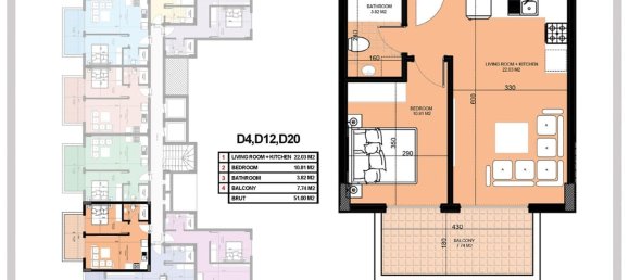 Apartamento de 1+1 en Konakli, Turkey No. 31356 22