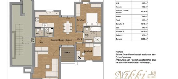 2 Schlafzimmer Penthouse in München, Germany, Nr. 319353 11