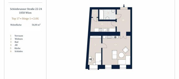 2 rooms Apartment in Margareten, Austria No. 226118 17