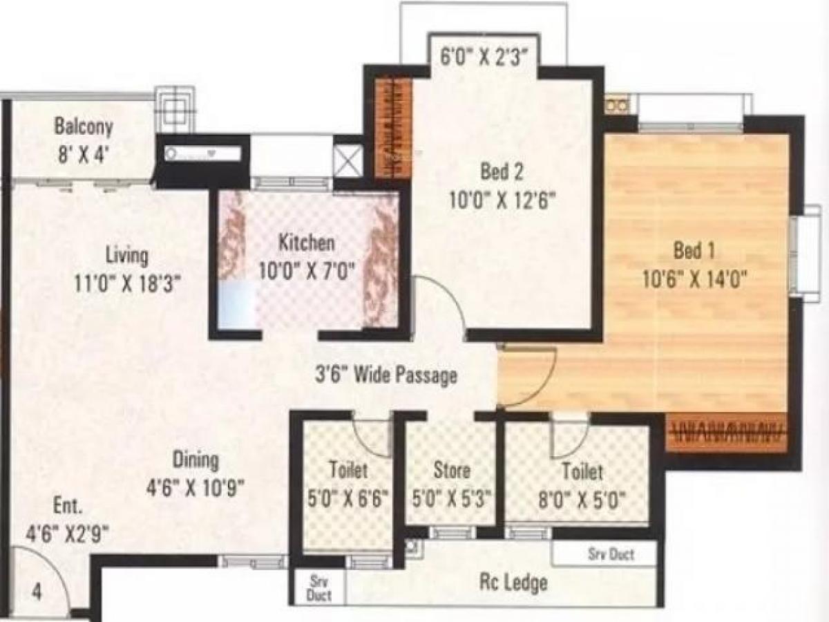 Casa de 2 dormitorios en Mumbai, India No. 28593