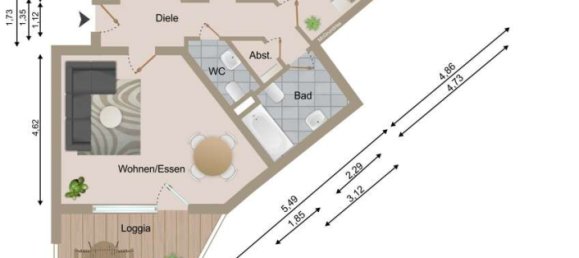 Квартира с 2 спальнями в Карлсруэ, Германия № 248479 13