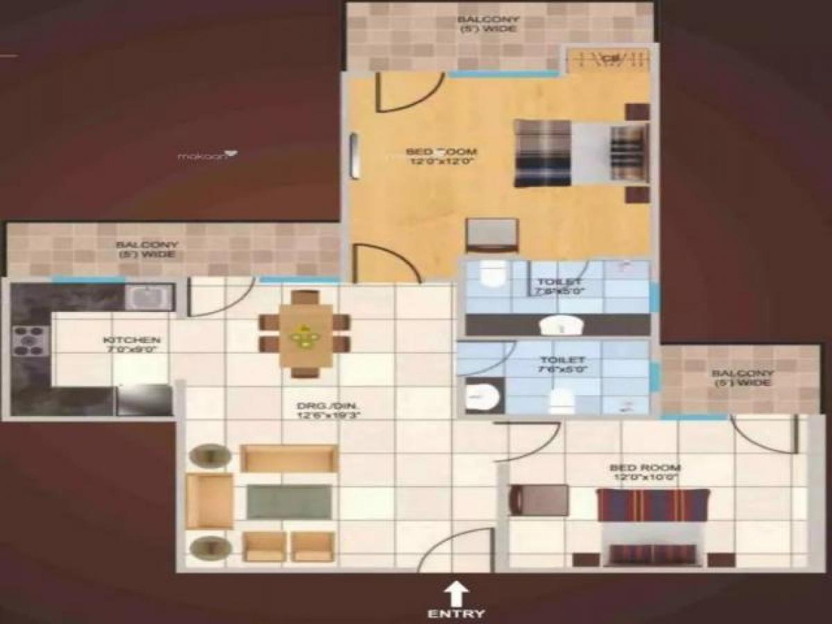 2 bedrooms House in Ghaziabad, India No. 56356