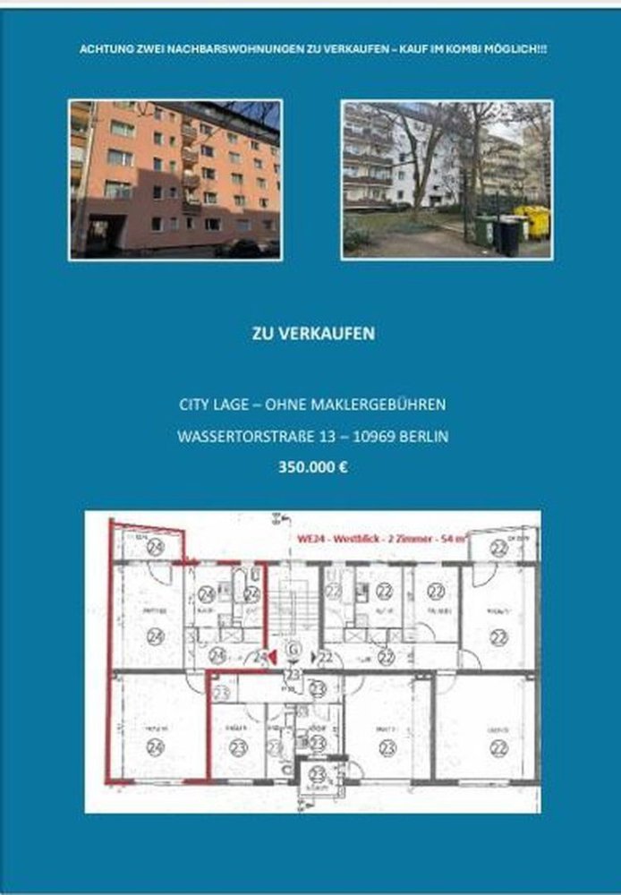 Apartamento de 2 habitaciónes en Kreuzberg, Germany No. 8525