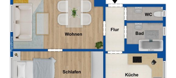 Квартира с 2 комнатами в Нюрнберг, Германия № 309155 4