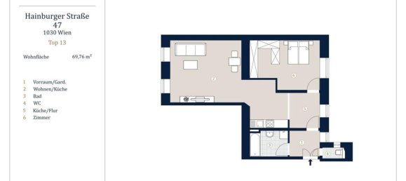 2 rooms Apartment in Vienna, Austria No. 123423 6