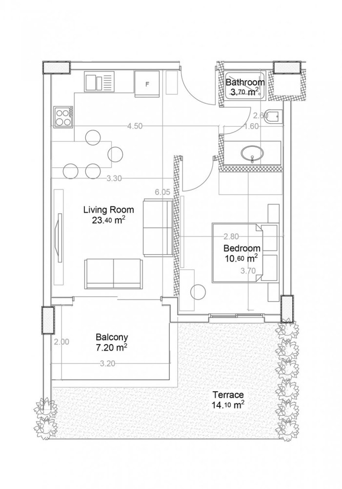 Apartment 1+1 in Yekta Green Life Gazipasa Residence, Gazipasa, Turkey No. 39525 1