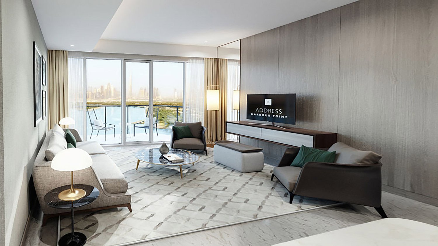 Квартира с 1 спальней в ADDRESS HARBOUR POINT, Dubai Creek Harbour (The Lagoons), ОАЭ № 57961