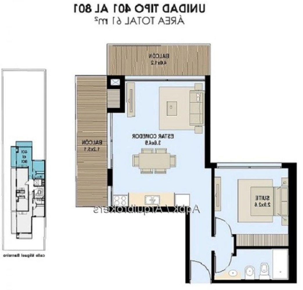 Studio à Montevideo, Uruguay No. 11029