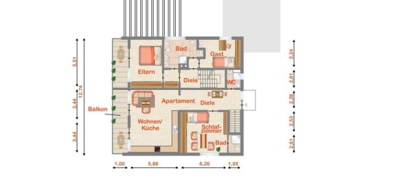 Moradia em banda de 8 divisões em Stuttgart, Germany N.º 345556 22