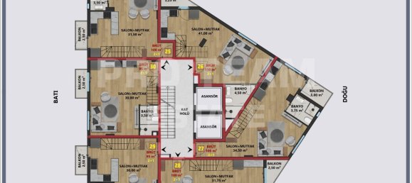 2-salle Appartement à Muratpasa, Turkey No. 31715 9