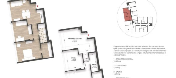 4 rooms Apartment in Sesto Fiorentino, Italy No. 210583 6