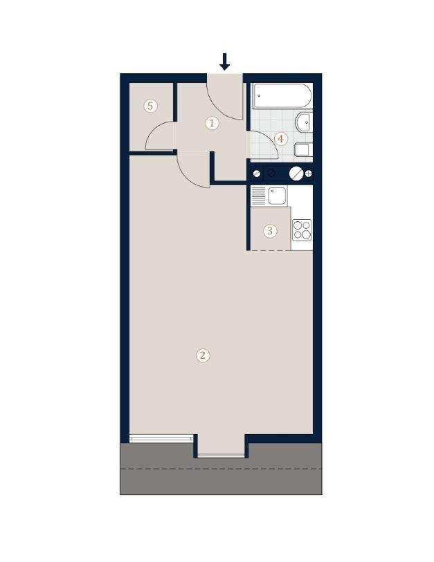 Студия в Веринг, Австрия № 78963