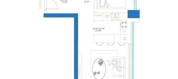 Квартира 1+1 в Мерсин, Турция № 31362 27