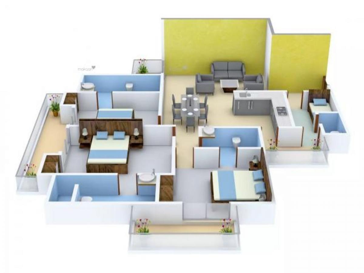 Casa T3 em Ghaziabad, India N.º 11090