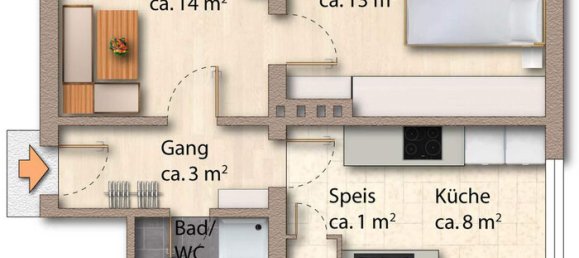 Квартира с 3 комнатами в Альтах, Австрия № 222272 13