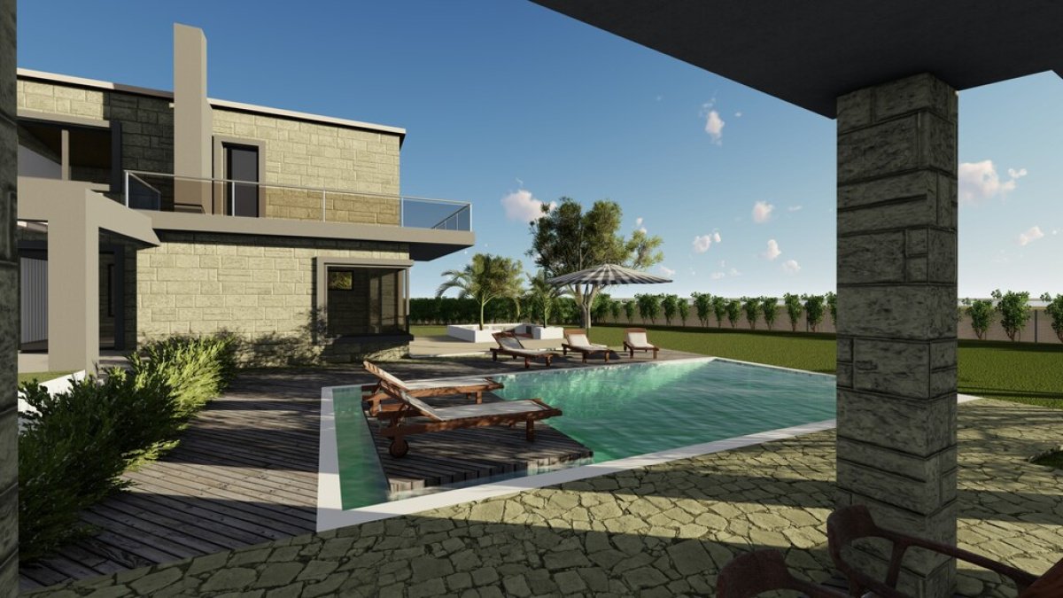 Вилла с 3 спальнями в Халкидики, Греция № 1142