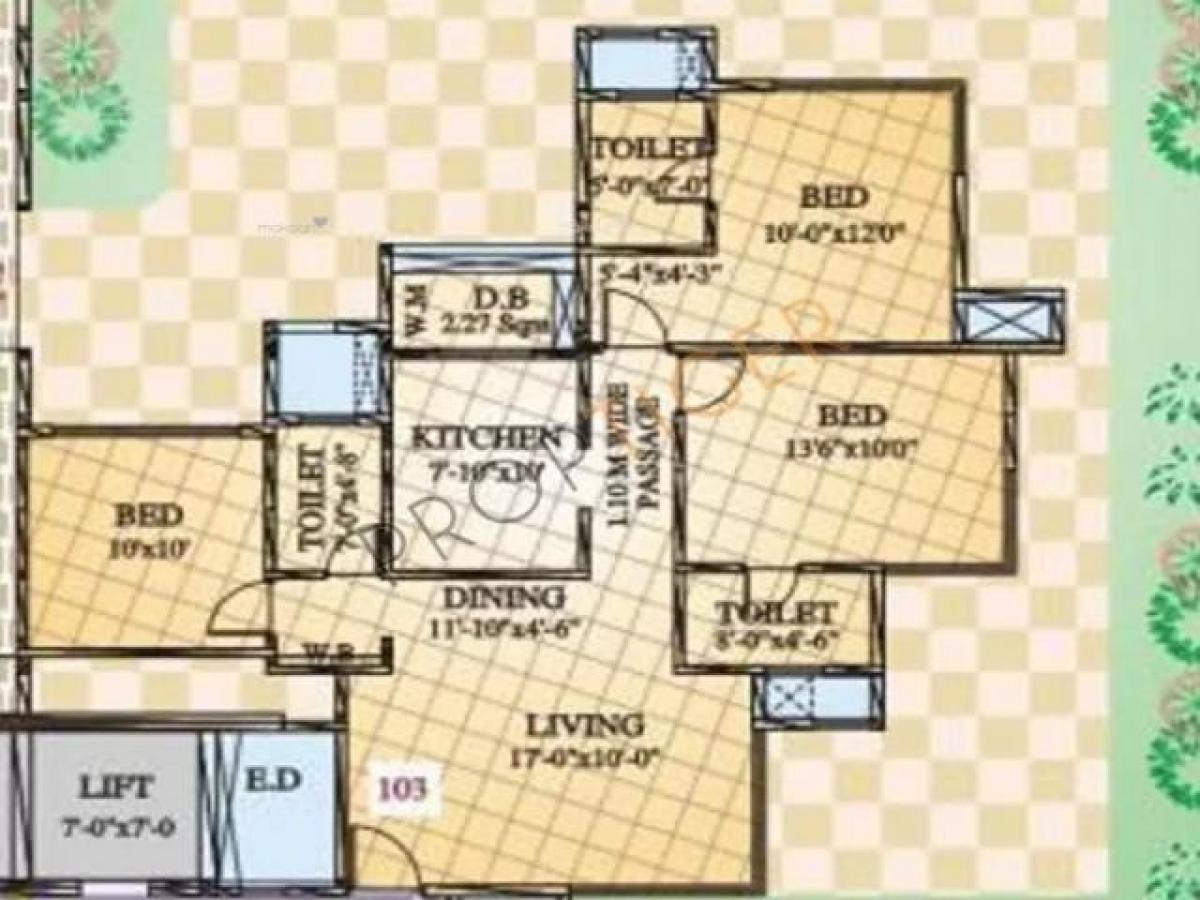 3 غرف نوم منزل في Mumbai, India رقم 47372