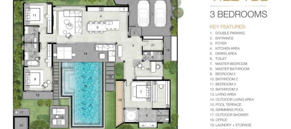 Вилла с 3 спальнями в Zenithy Luxe Villas, Пхукет, Таиланд № 29480 14