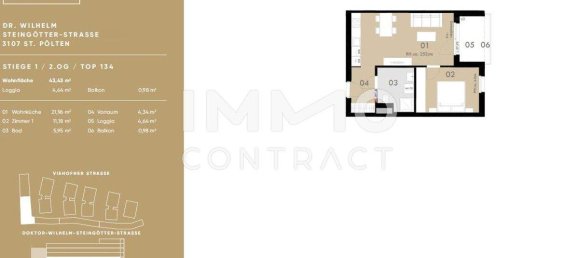 2غرفة شقة في St. Polten, Austria رقم 2405 8