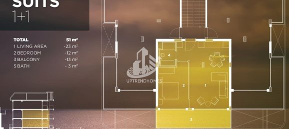 Apartment 1+1 in Alanya, Turkey No. 5120 20