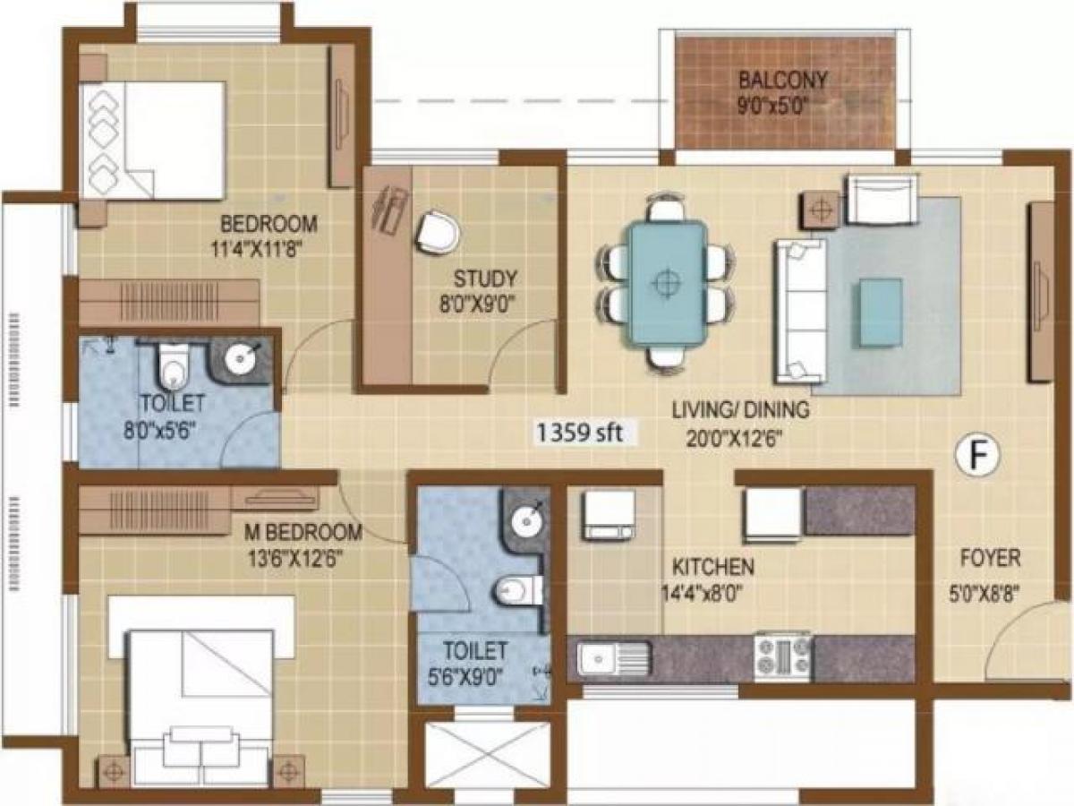 2 Schlafzimmer Haus in Bangalore, India, Nr. 4013