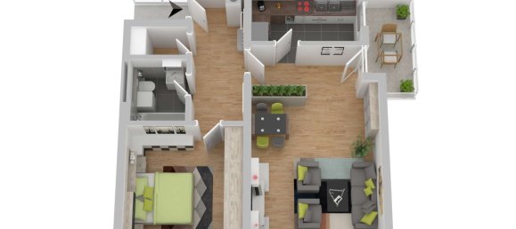 Квартира с 1 спальней в Heidenheim, Германия № 75944 16