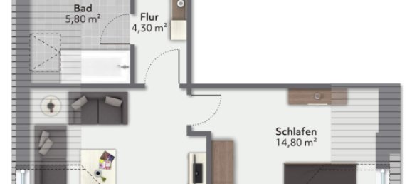 Квартира с 1 спальней в Дрезден, Германия № 93847 4