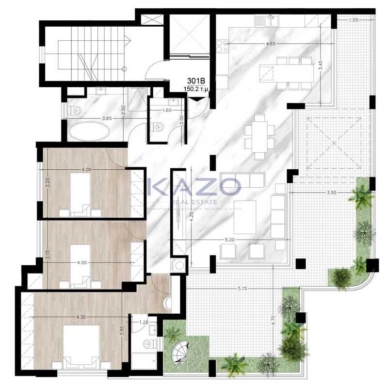 3 bedrooms Penthouse in Agios Athanasios, Cyprus No. 16303