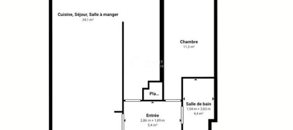 Apartamento de 1 dormitorio en Oyonnax, France No. 313641 6