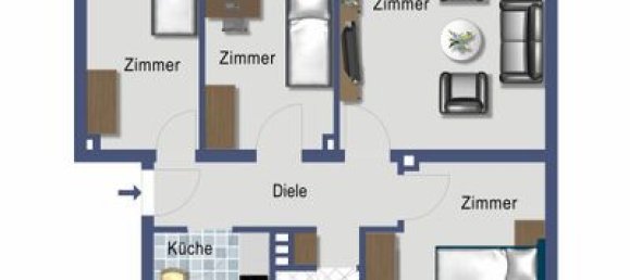 Квартира с 4 комнатами в Эссен, Германия № 107160 9