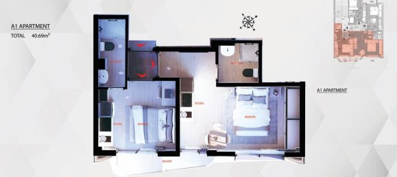 41 m² apartamento en venta en Athens, Central Athens, Attica, Greece № 93196 4