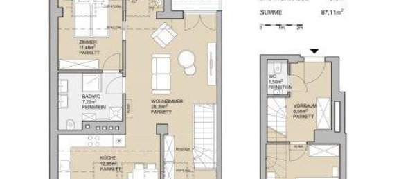 3غرفة منزل ذو طابقين في Penzing, Austria رقم 43792 23