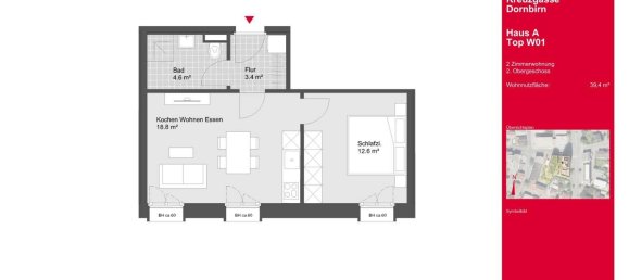 2 rooms Apartment in Dornbirn, Austria No. 147926 4