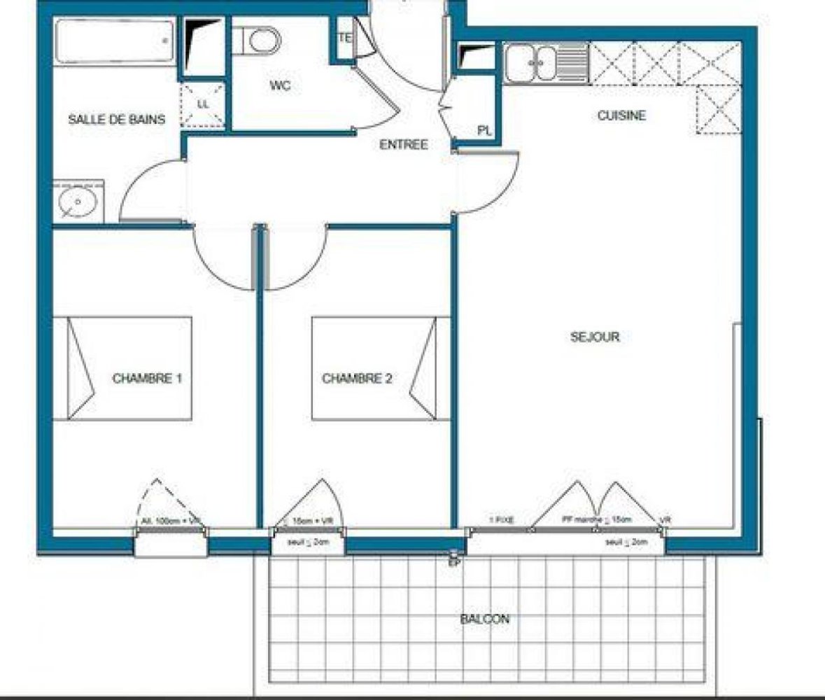 Apartamento com 2 quartos em condomínio em Colombes, France N.º 25678