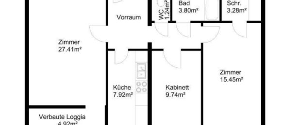 Квартира с 2 комнатами в Веринг, Австрия № 136052 7