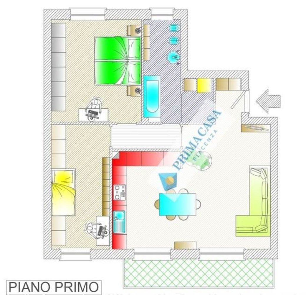 3 Schlafzimmer Wohnung in Piacenza, Italy, Nr. 401263